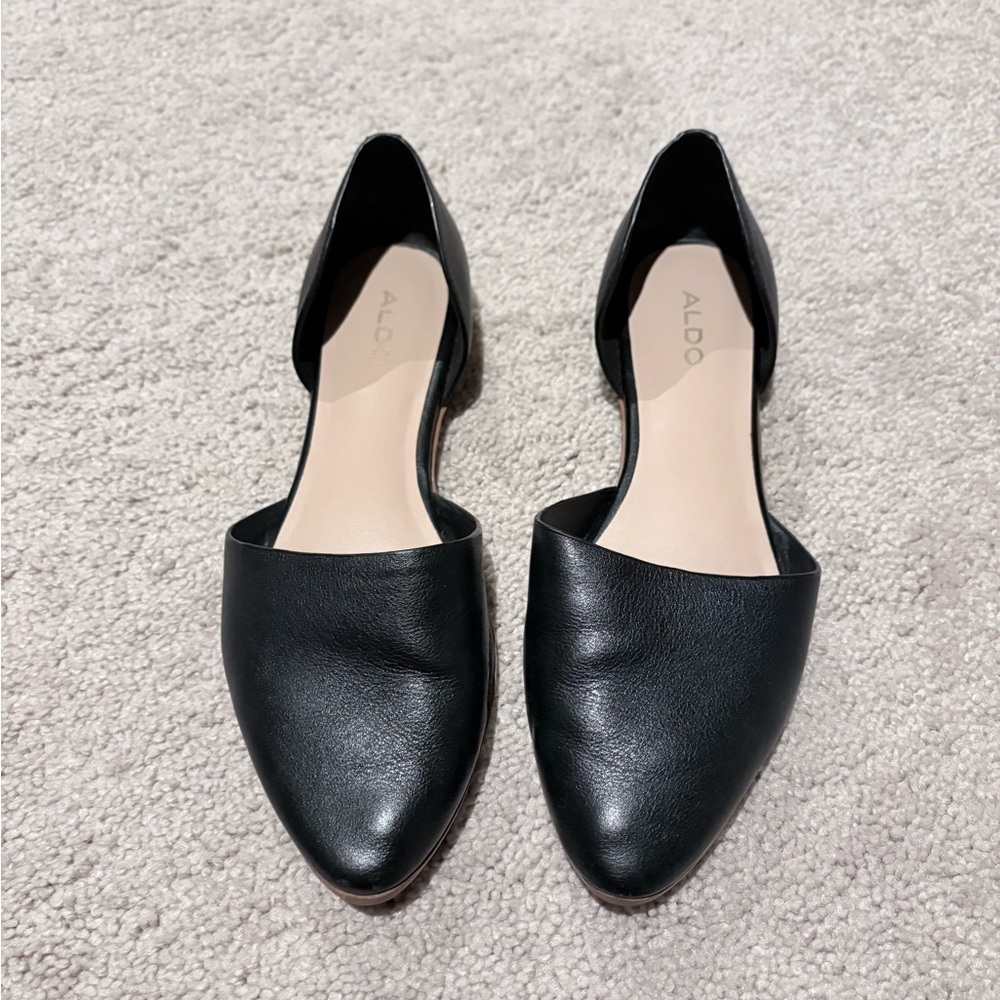 ALDO Black Leather Women's Loafers